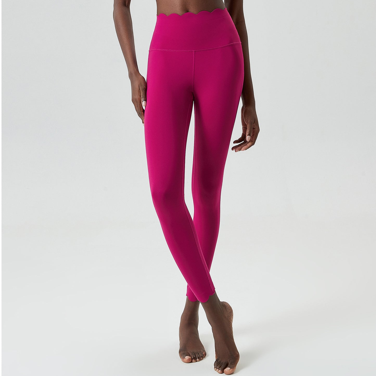 Small Wave Liquid Glue Yoga Pants Women High Waist Flat Stomach Sports Fitness Tight Trousers Quick Drying Leggings