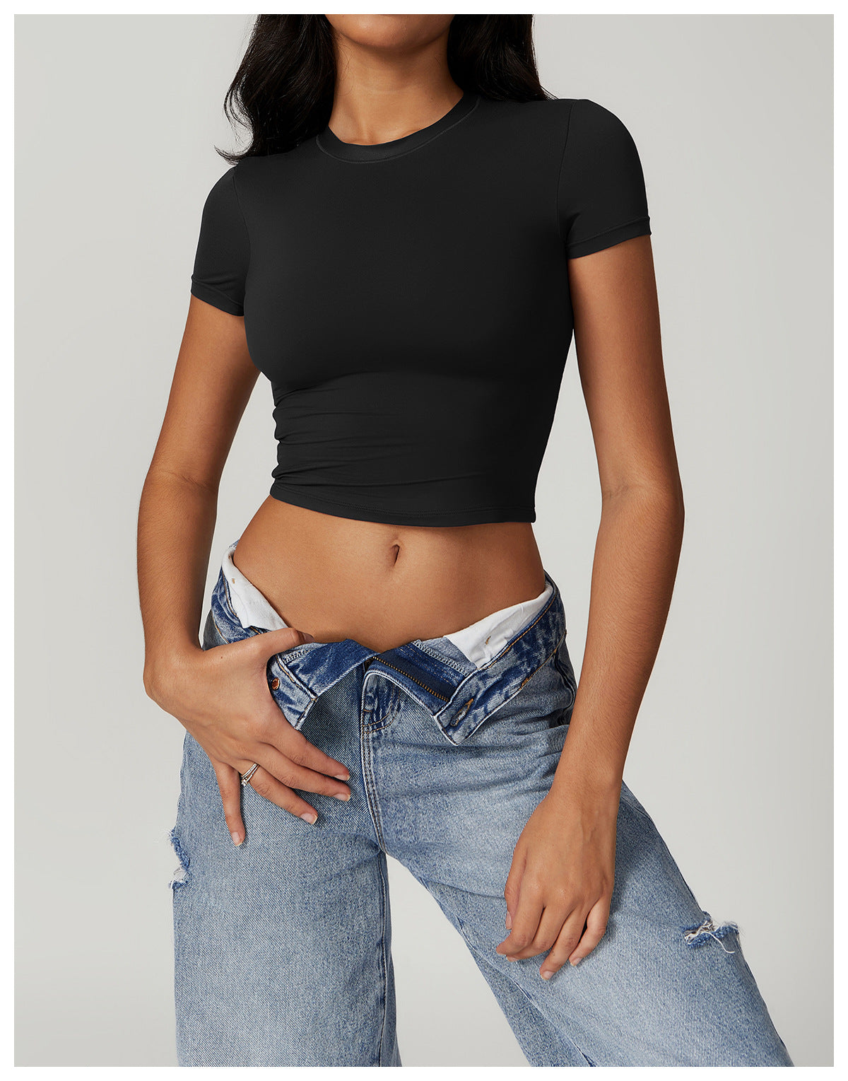 Sollinarry Casual All Match Tight Quick Drying Workout Top Yoga Clothes Running Pilates Sports T Shirt Short Sleeve