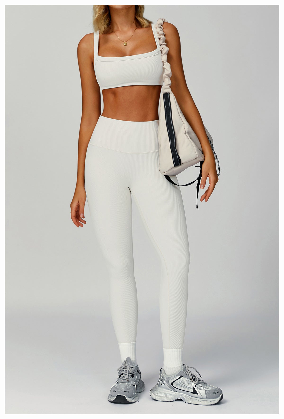 Thread Yoga Trousers High Waist Hip Lift Slim Skinny Pants Outdoor Sports Running Fitness Clothes