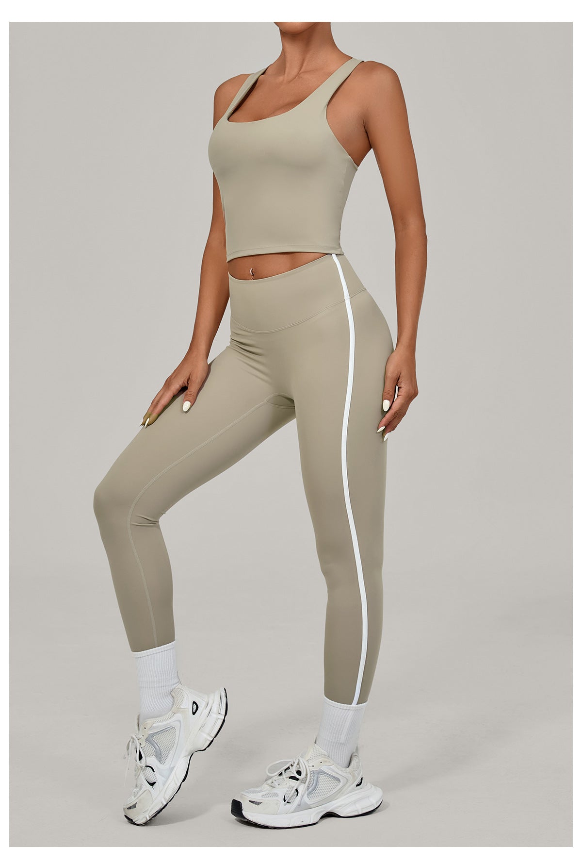 Nude Feel Yoga Suit High Waist Tight Yoga Clothes Women Quick Drying Running Outdoors Sports Fitness Clothes Two Piece Set