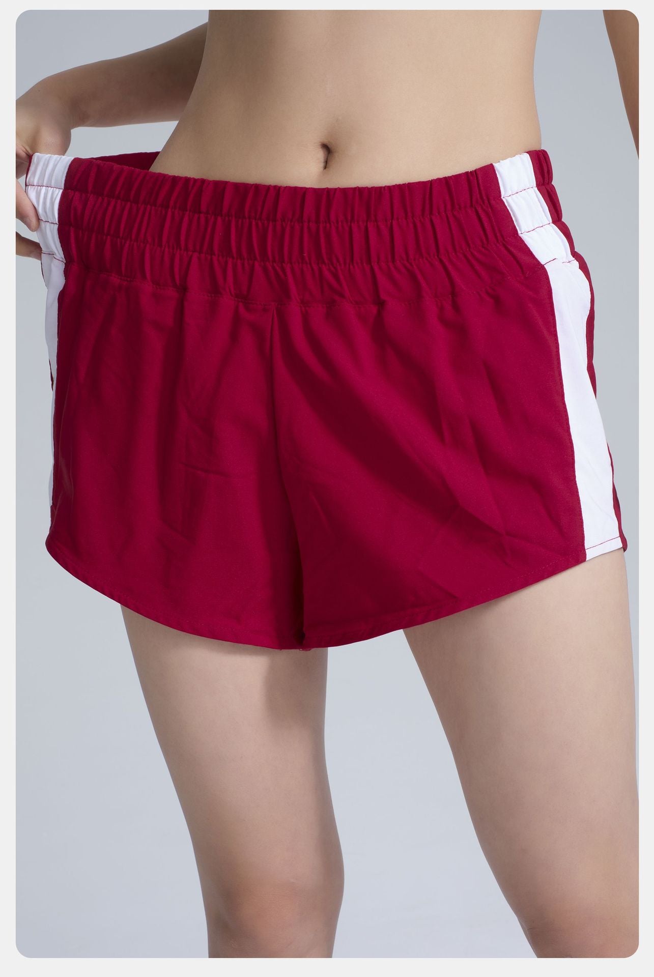 High Waist Belly Contracting Sports Shorts Women Summer Back Waist Pocket Running Workout Cropped Pants Loose Casual Breathable Yoga Pants