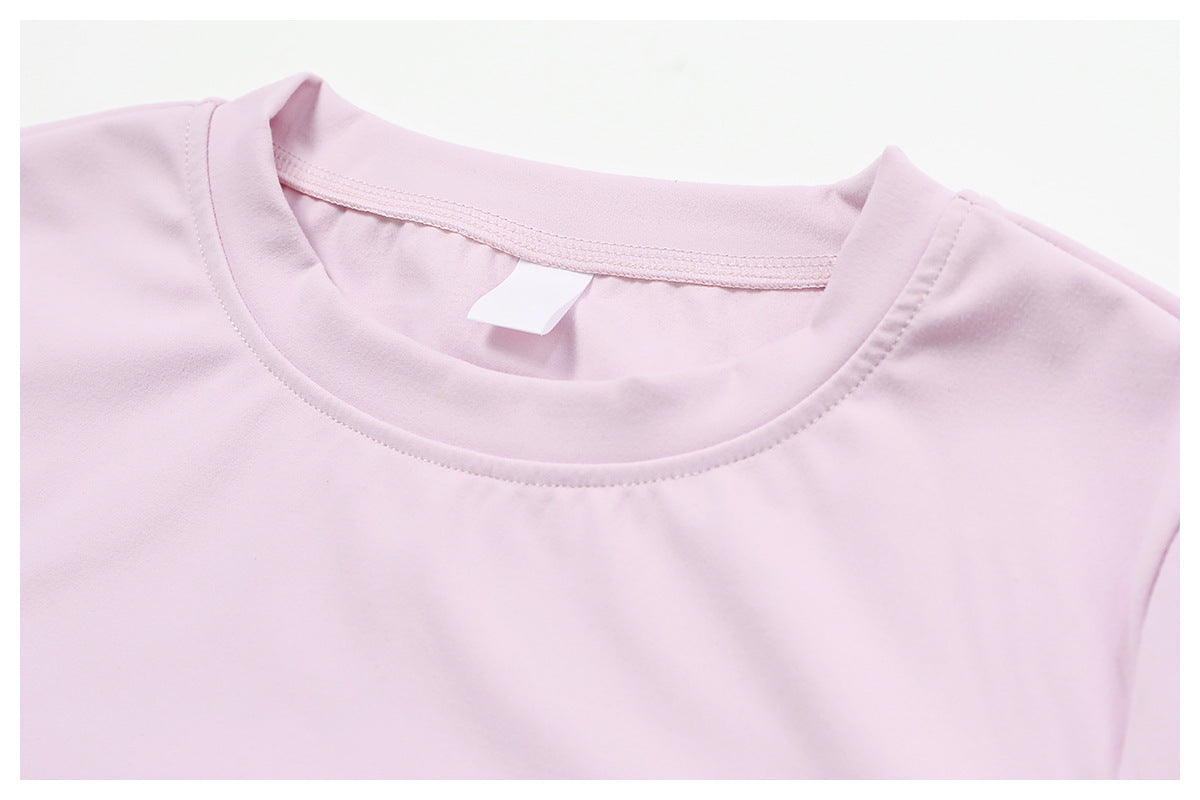 Sollinarry Spring T Shirt Quick Drying Yoga Clothes Short Sleeve Workout Top Blouse Outdoor Running Sports Short Sleeve Women