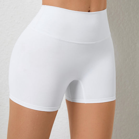 Peach Hip Raise Yoga Shorts Elastic High Waist Running Workout Shorts Tight Seamless Sports Shorts Women
