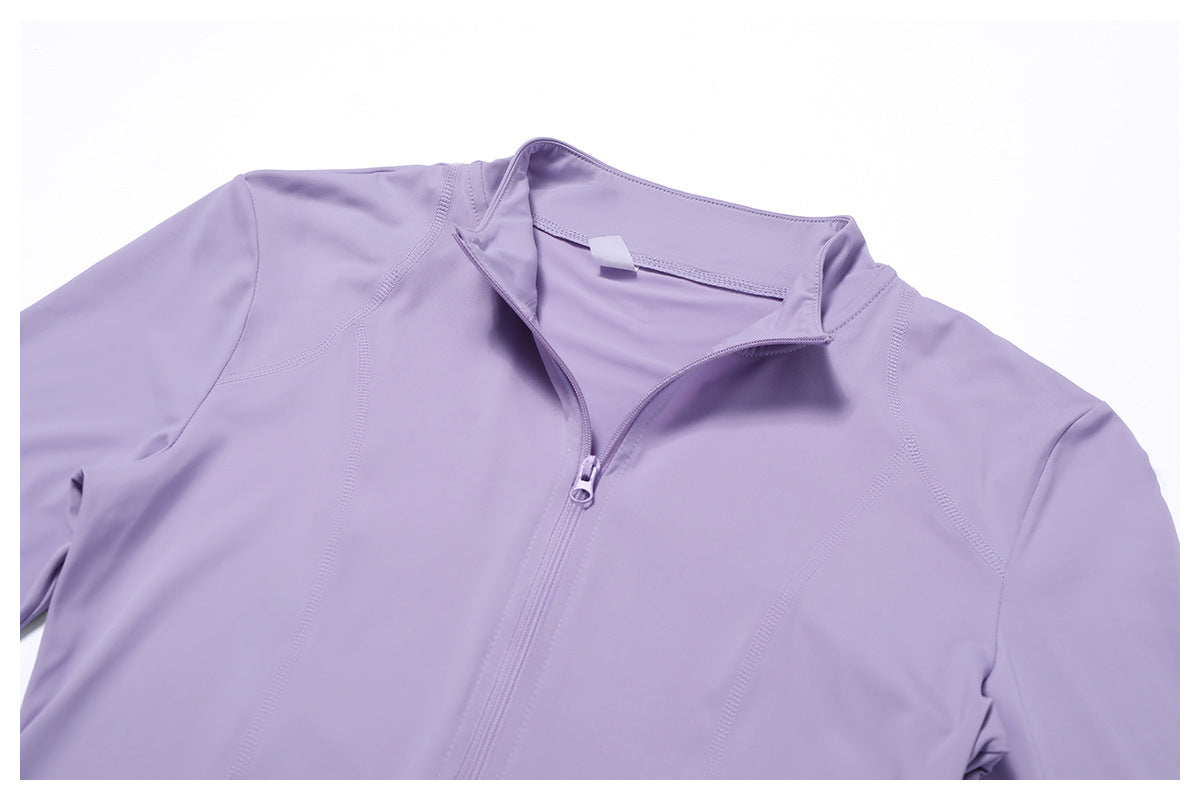 Sollinarry Summer Sports Sun Protection Clothing Women Long Sleeved Top Proof Ice Silk Cool Breathable Sun Protection Clothing Coat