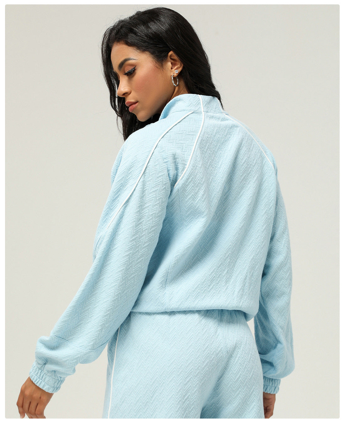 Autumn Winter Sports Casual Stand up Collar Jacket Women High Grade Cardigan Sweater Outdoor Workout Top Zipper Coat