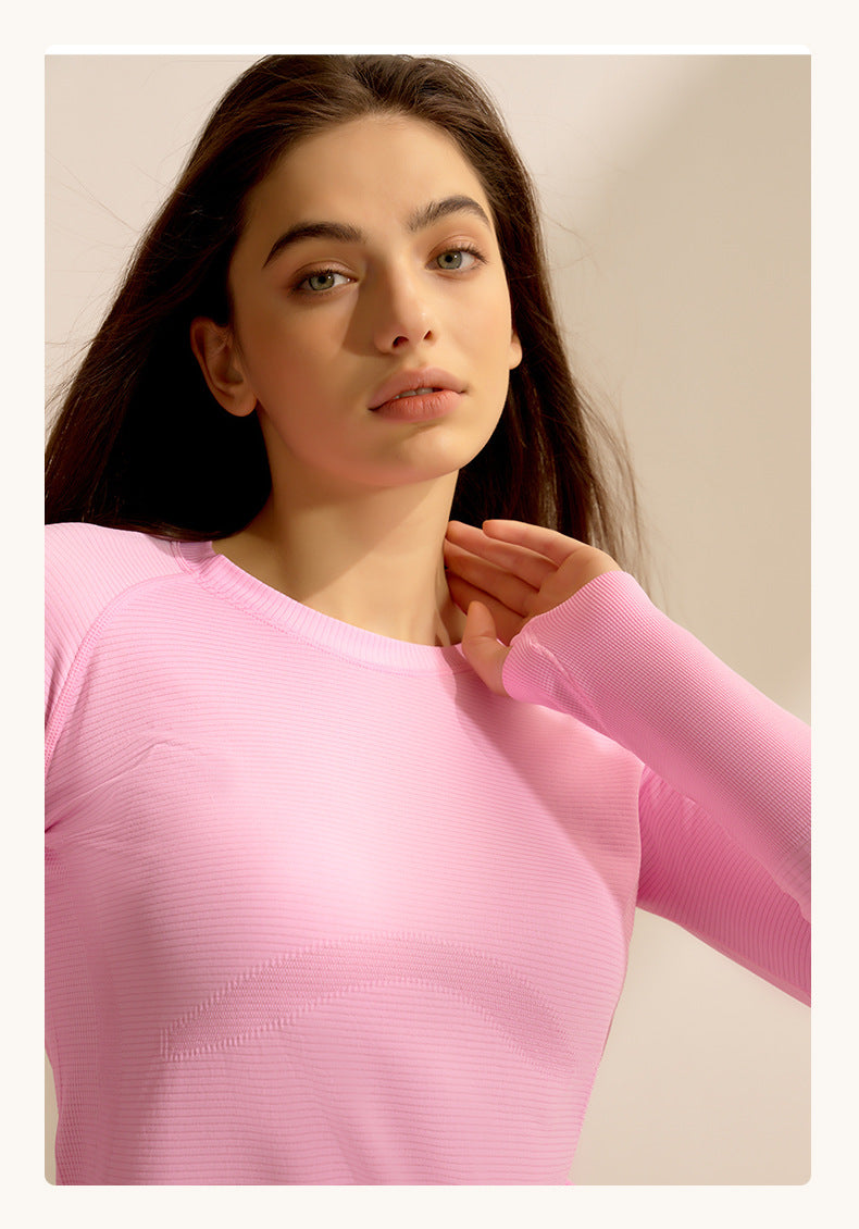 Yoga Clothes Women Spring Summer Sports Long Sleeve Pilates Training Quick Drying Running Fitness Clothes