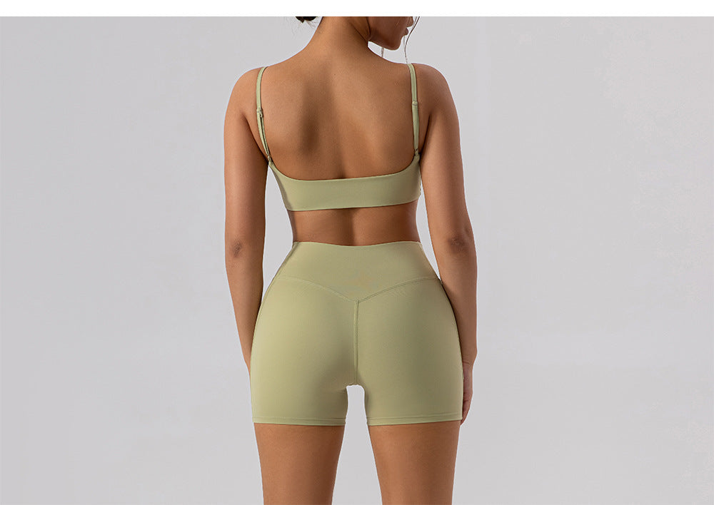 Tight Back Yoga Bra Nude Feel Quick Drying Sports Underwear Pilates Workout Clothes Vest Top Women