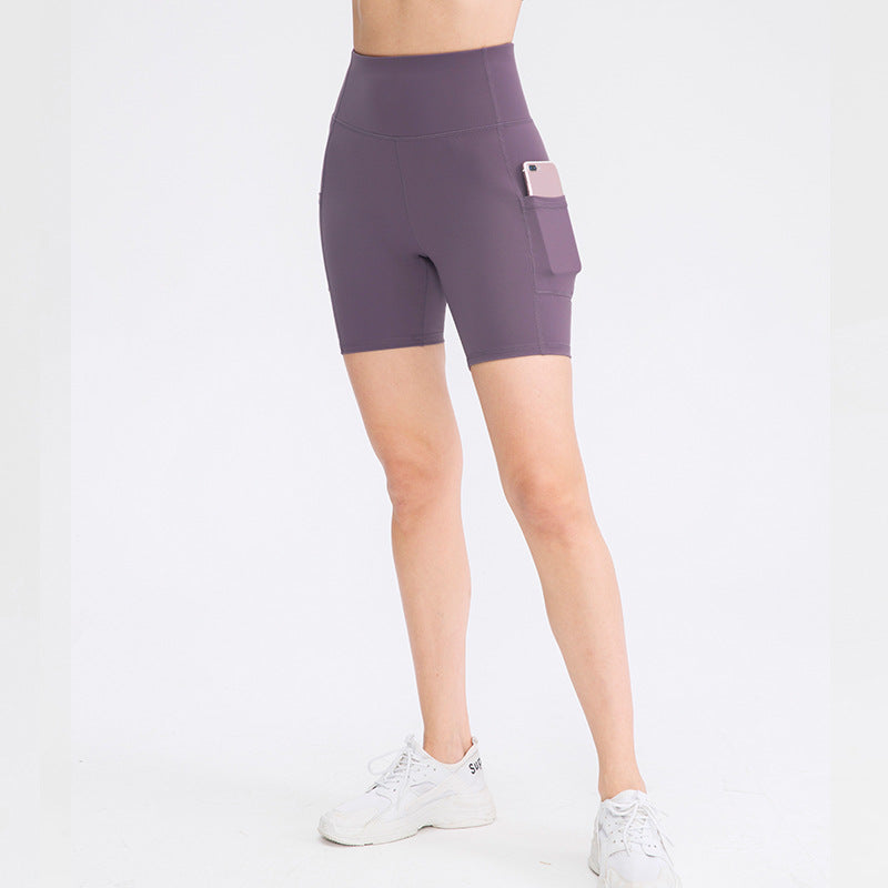 High Waist Pocket Yoga Shorts for Women