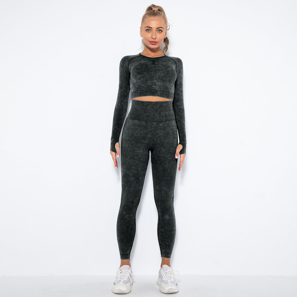Internet Celebrity Seamless Washed Smile Yoga Suit Outdoor Sports Workout Sexy Hip Yoga Pants