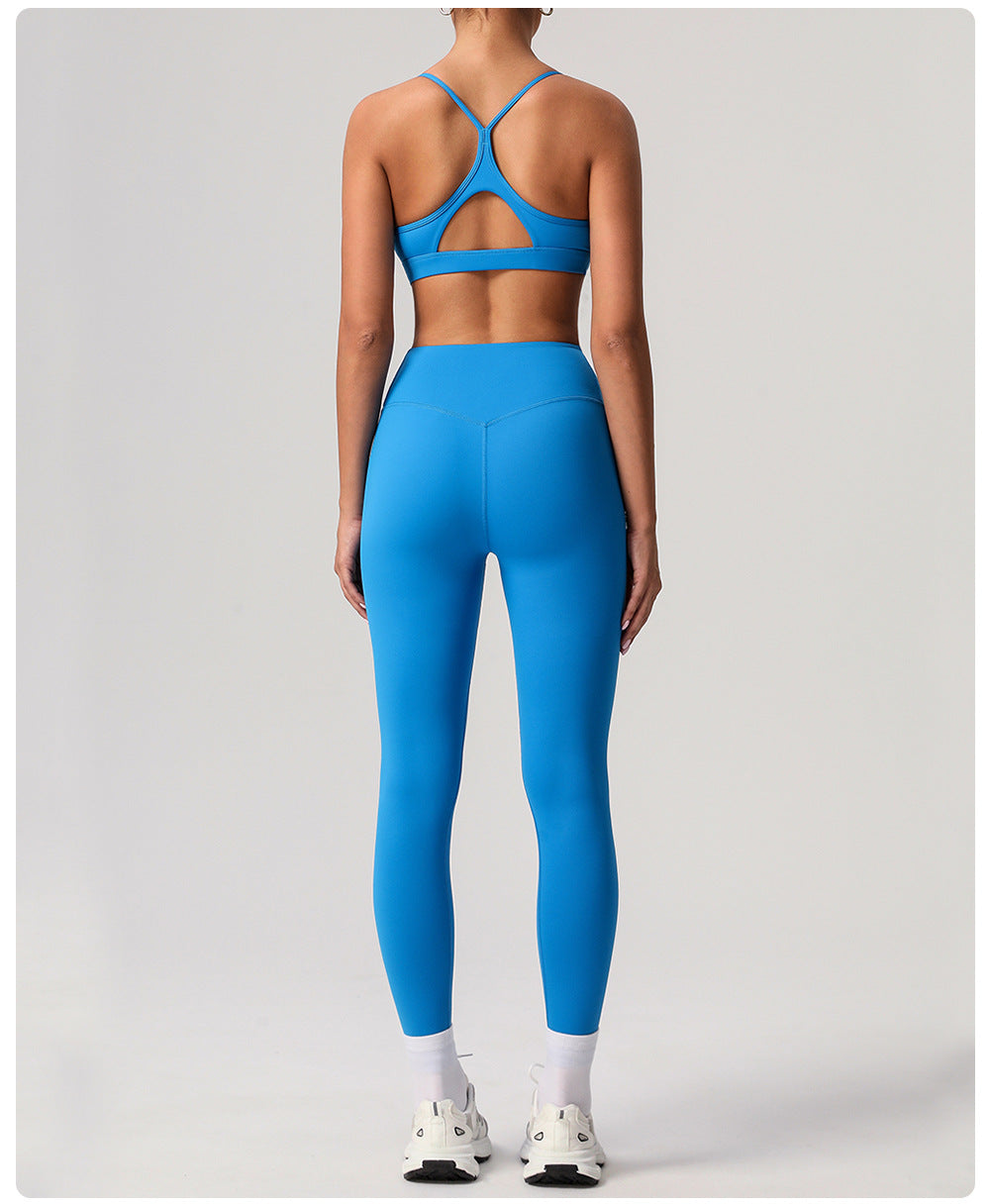 Quick Drying Yoga Pants Women High Waist Hip Lift Tight Sports Ninth Pants T Line Wear Resistant Running Fitness Pants