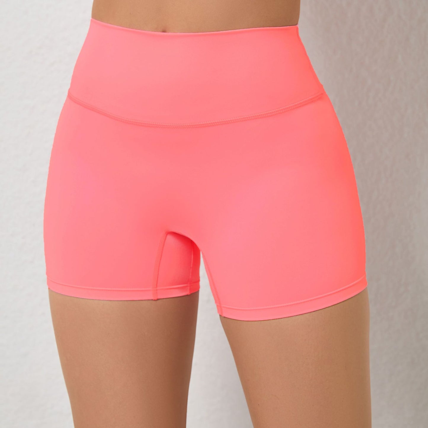 Peach Hip Raise Yoga Shorts Elastic High Waist Running Workout Shorts Tight Seamless Sports Shorts Women