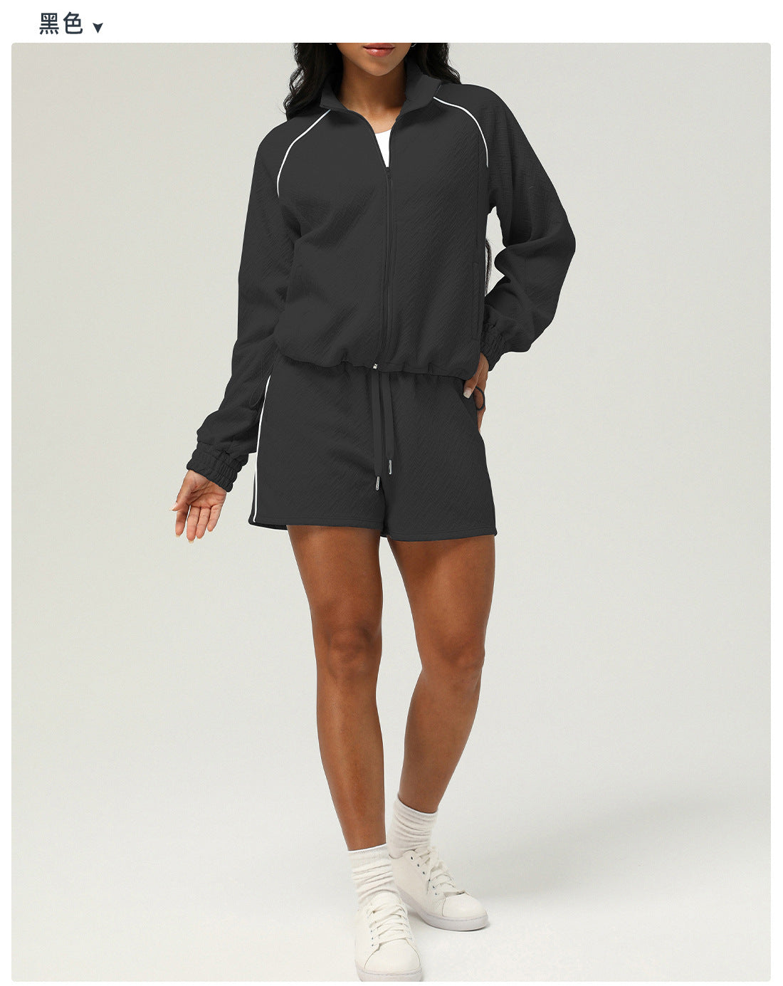 Autumn Winter Sports Casual Stand up Collar Jacket Women High Grade Cardigan Sweater Outdoor Workout Top Zipper Coat