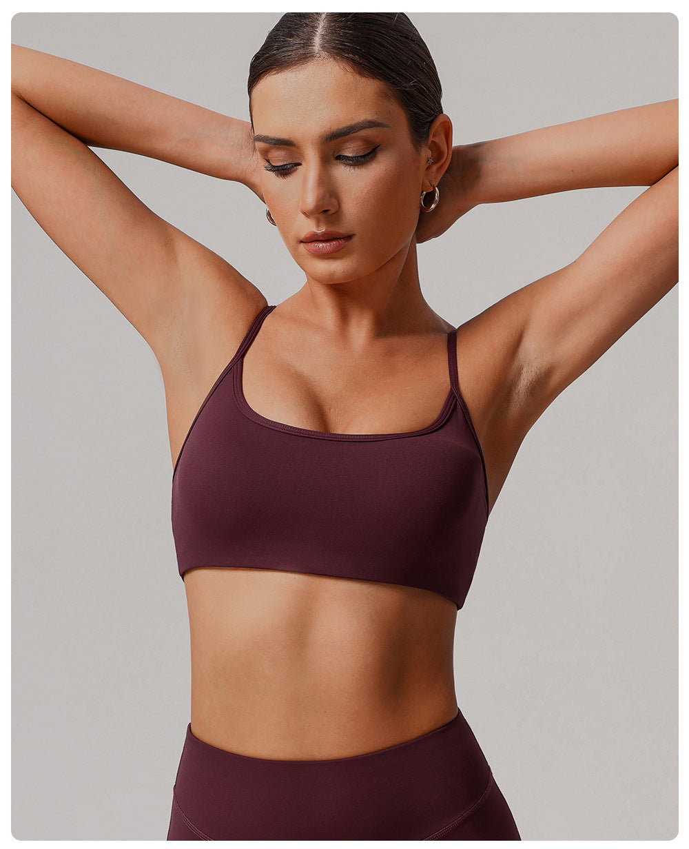 Beauty Back Exercise Underwear Nude Feel Yoga Bra Running Fitness Top Strap Yoga Clothes for Women