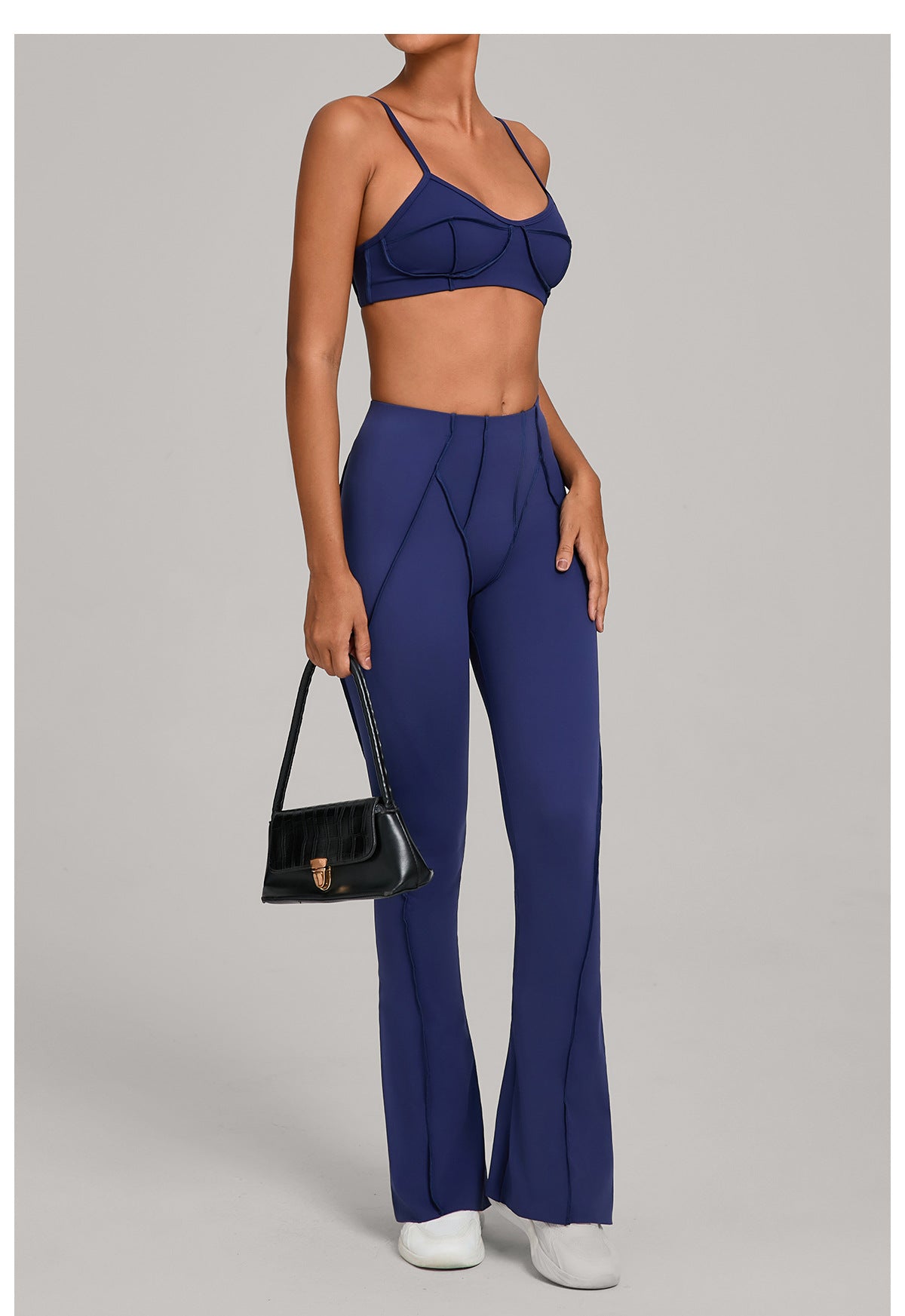 Autumn Sand Bra Trousers Brushed Yoga Tight Three Dimensional Stitching Yoga Clothes Running Sports Fitness Two Piece Set