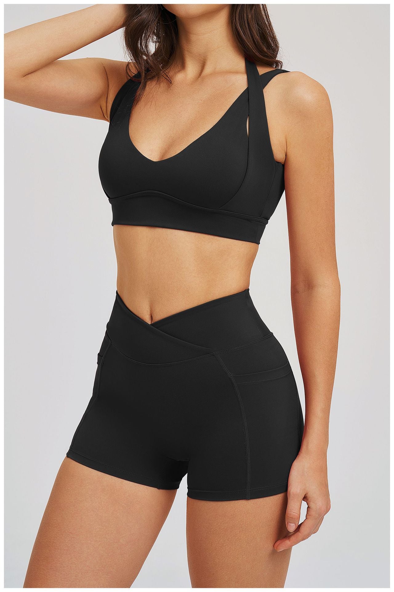 Nude Feel Yoga Bra Generous Beauty Back High Sense Sports Bra Women Running Workout Exercise Underwear