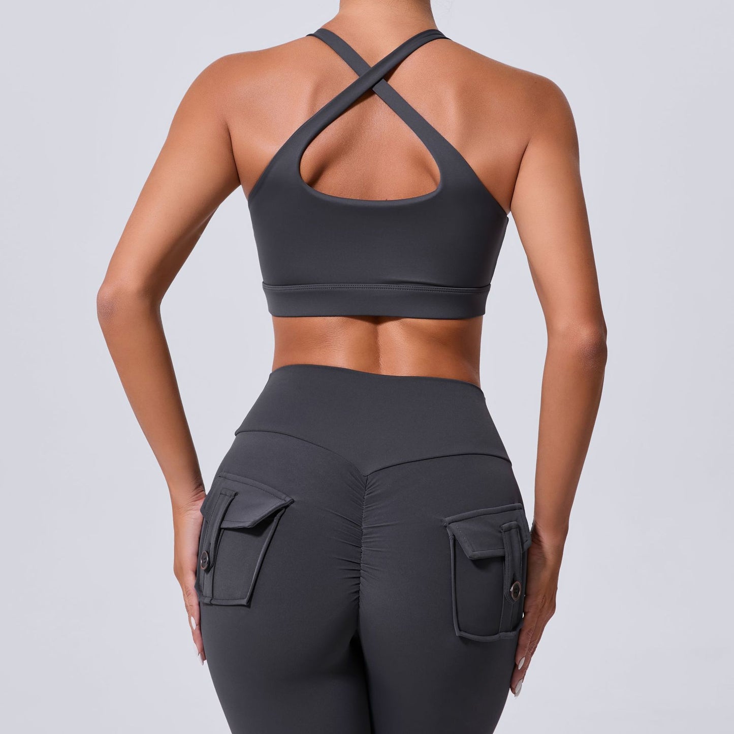 Hollow Out Cutout Beauty Back Tight Yoga Vest Sports Underwear Shockproof Top Pilates Running Outdoors Workout Clothes