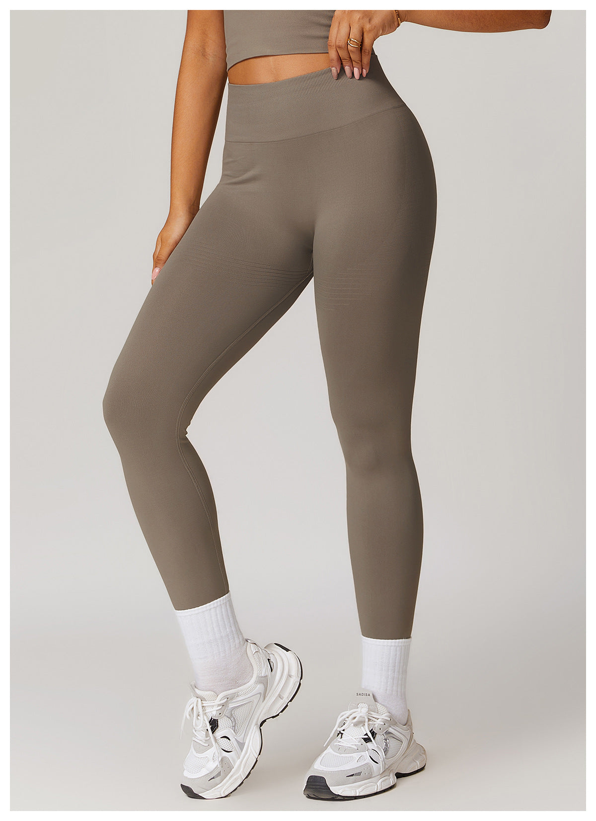 Sollinarry Tight High Waist Hip Raise Yoga Pants Thread Waist Belly Contracting Fitness Pants Women Outer Wear Running Workout Pants