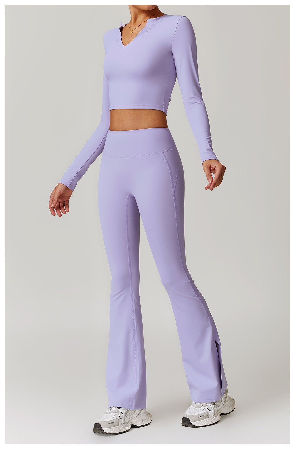 Sollinarry Tight Nude Feel Long Sleeved T Shirt Yoga Clothes Outdoor Sports Top Stretch Slimming Training Workout Clothes