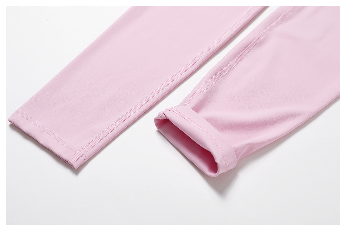Sollinarry Quick Drying Skinny Yoga Pants Brushed Belly Contracting Hip Raise High Waist Fitness Pants Outer Wear Running Exercise Pants