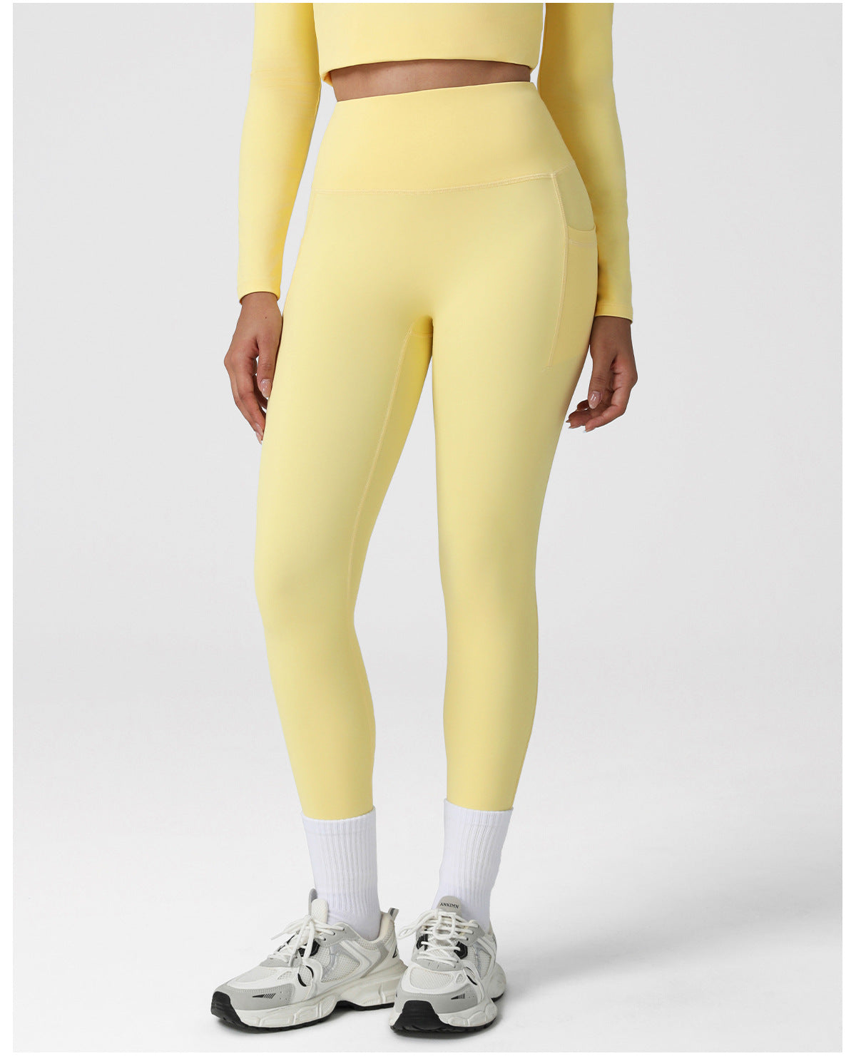 Nude Feel Yoga Leggings High Waist Quick Drying Leggings Workout Clothes Outdoor Running Sports Pocket Yoga Pants