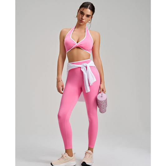 Sports Bra Yoga Trousers Running Fitness Sportswear Two Piece Set for Women