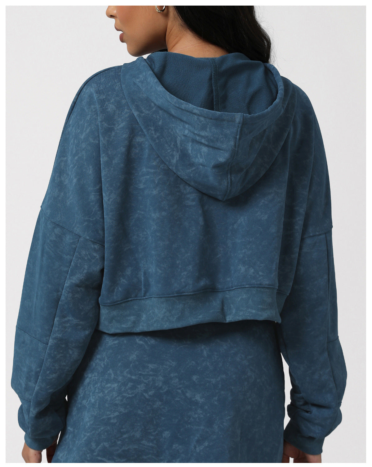 Fried Color Printed Casual Long Sleeved Pullover Sports Sweater Autumn Winter Loose Hooded Thickened Jacket Yoga Clothes Women