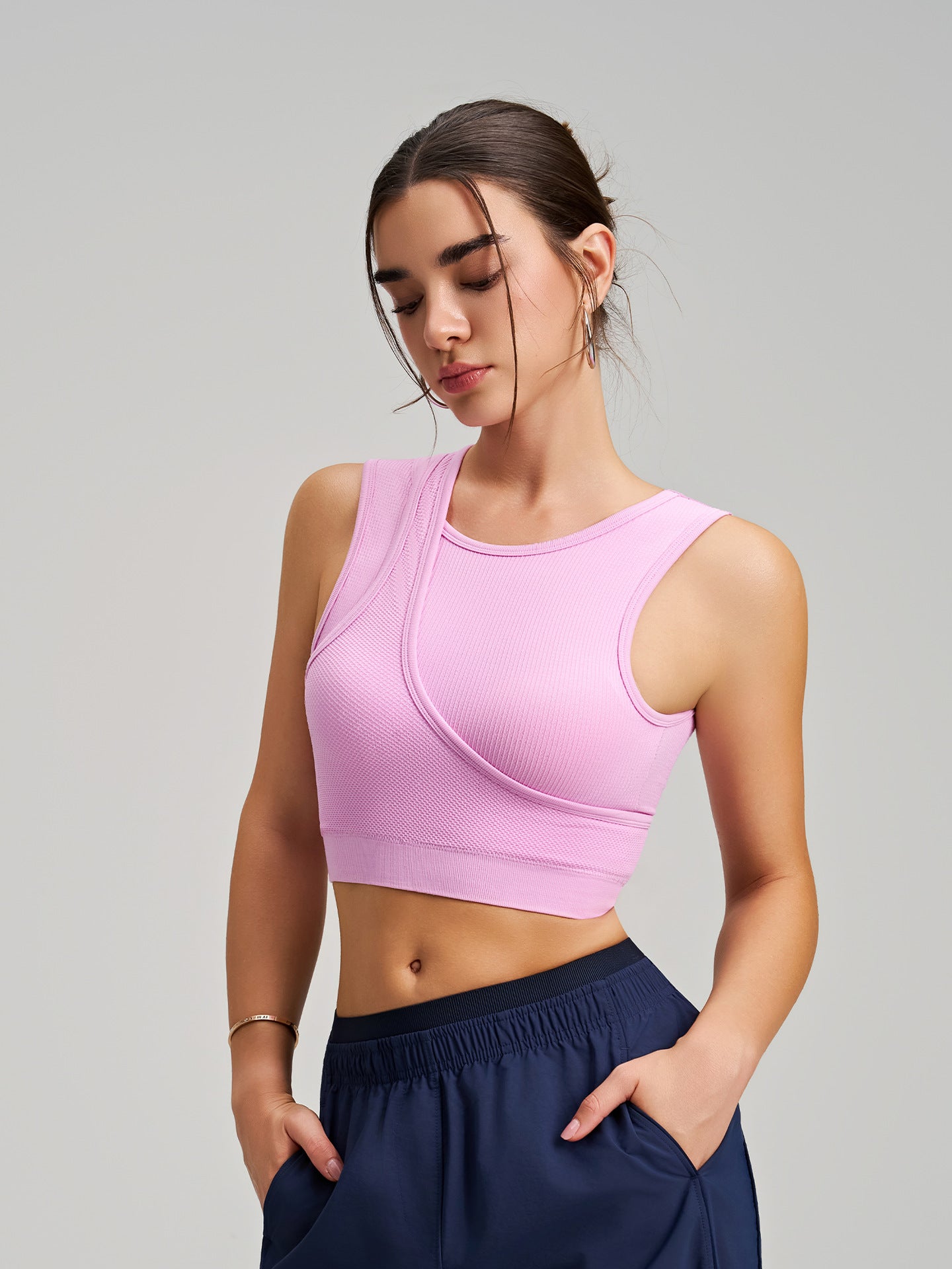 Sports Underwear Vest Yoga Clothes Shockproof Workout Top Women One Piece Training Outerwear Bar