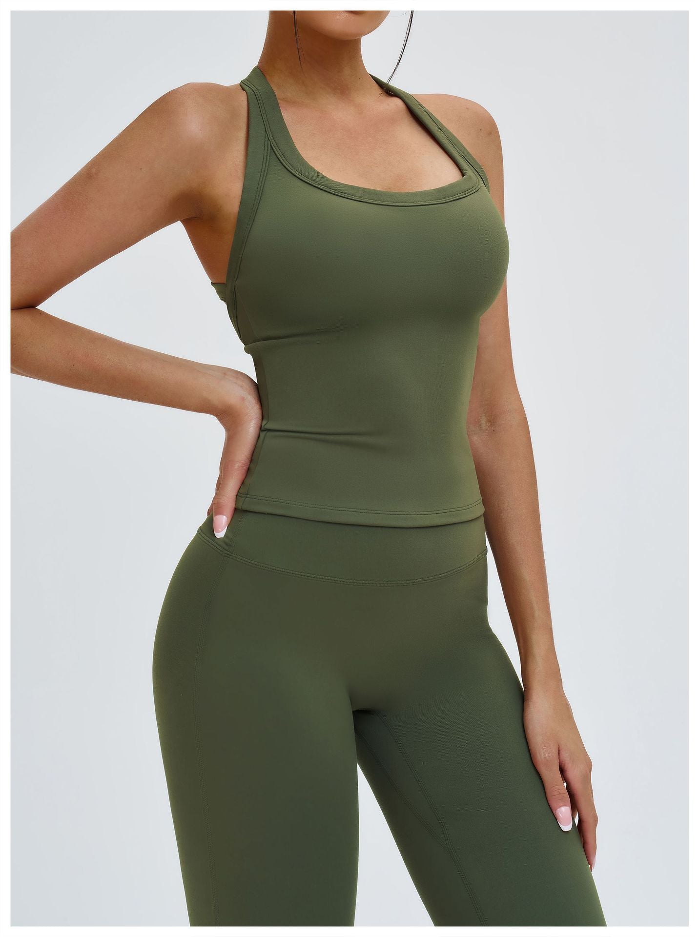 Halter Sports Vest Y Shaped Hollow Out Cutout out Beauty Back Tight Yoga Vest Outdoor Running Fitness Top