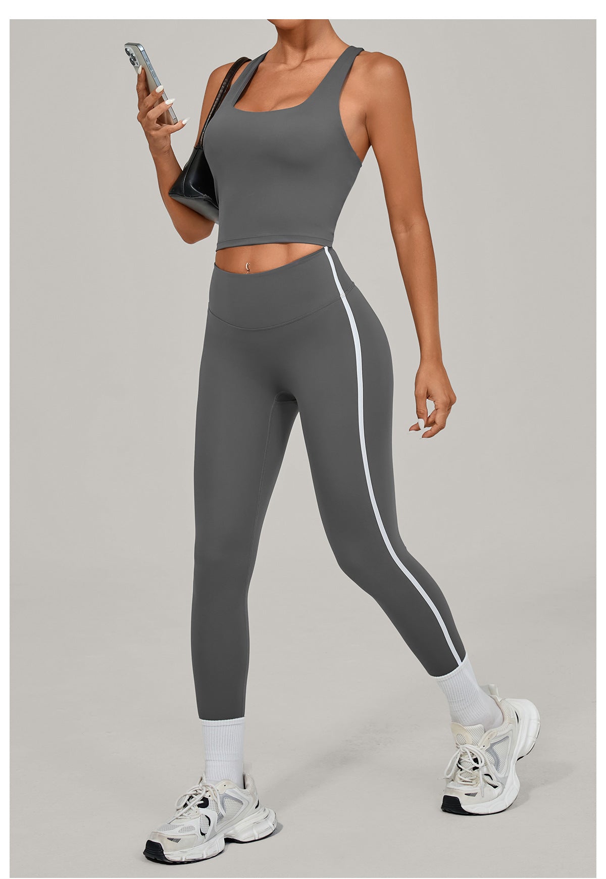 Nude Feel Yoga Suit High Waist Tight Yoga Clothes Women Quick Drying Running Outdoors Sports Fitness Clothes Two Piece Set