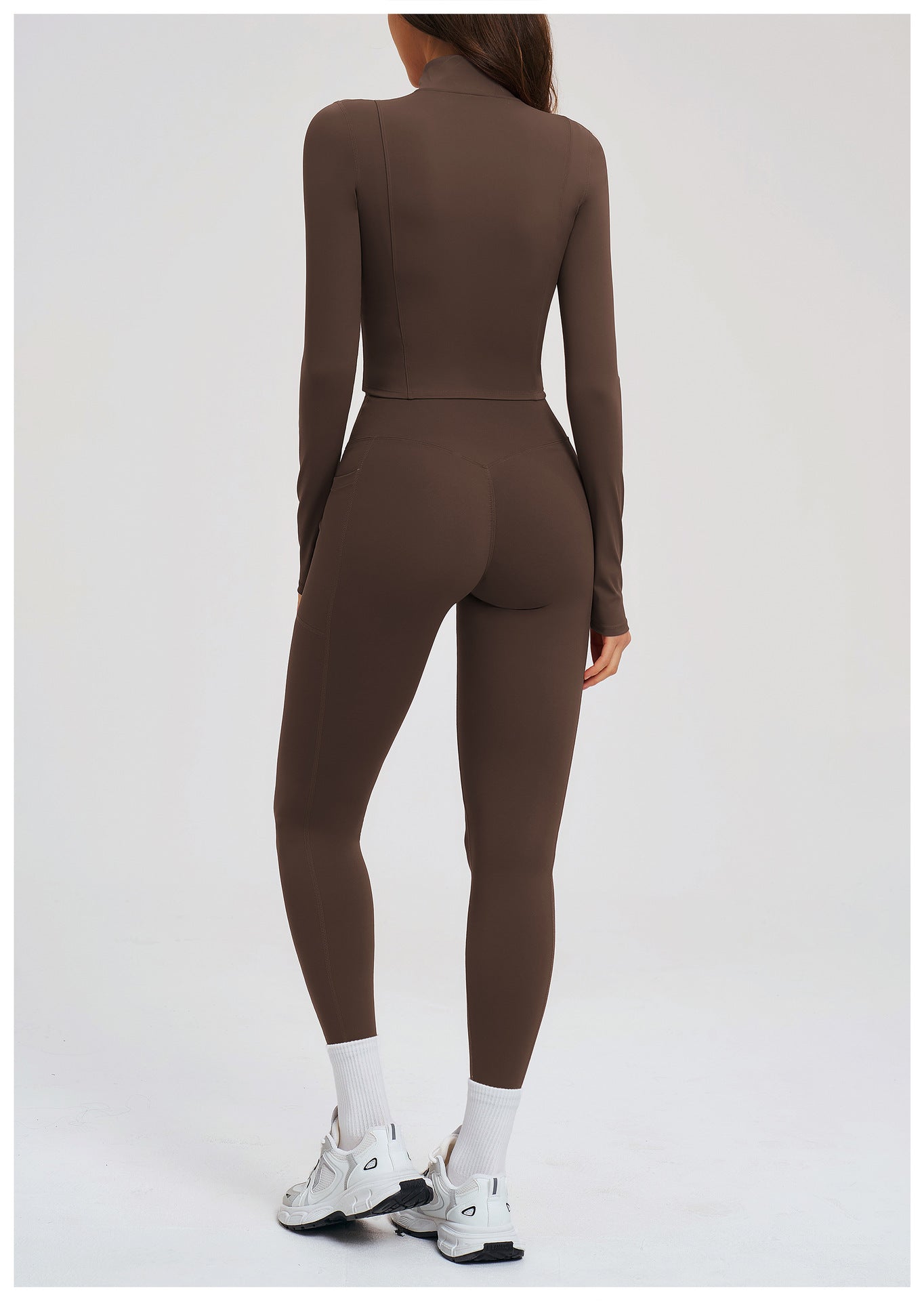 Women Nude Feel Yoga Zipper Tight Sports Workout Clothes Outdoor Running Sports Set