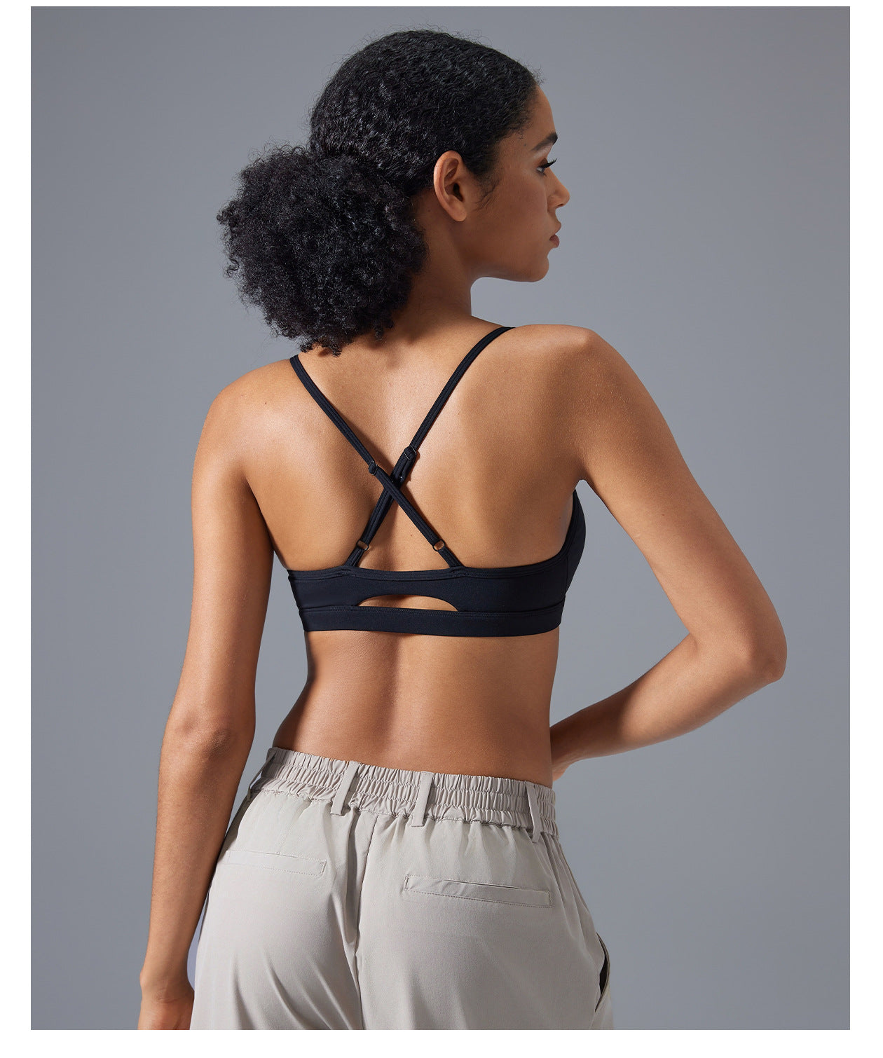 Adjustable Shoulder Strap Beauty Back Exercise Underwear Women Running Shockproof Workout Bra Nude Feel Yoga