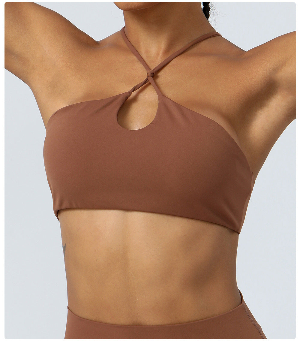 Thin Belt Beauty Back Exercise Underwear Nude Feel Yoga Clothes Running Workout Bra Quick-Drying Yoga Vest