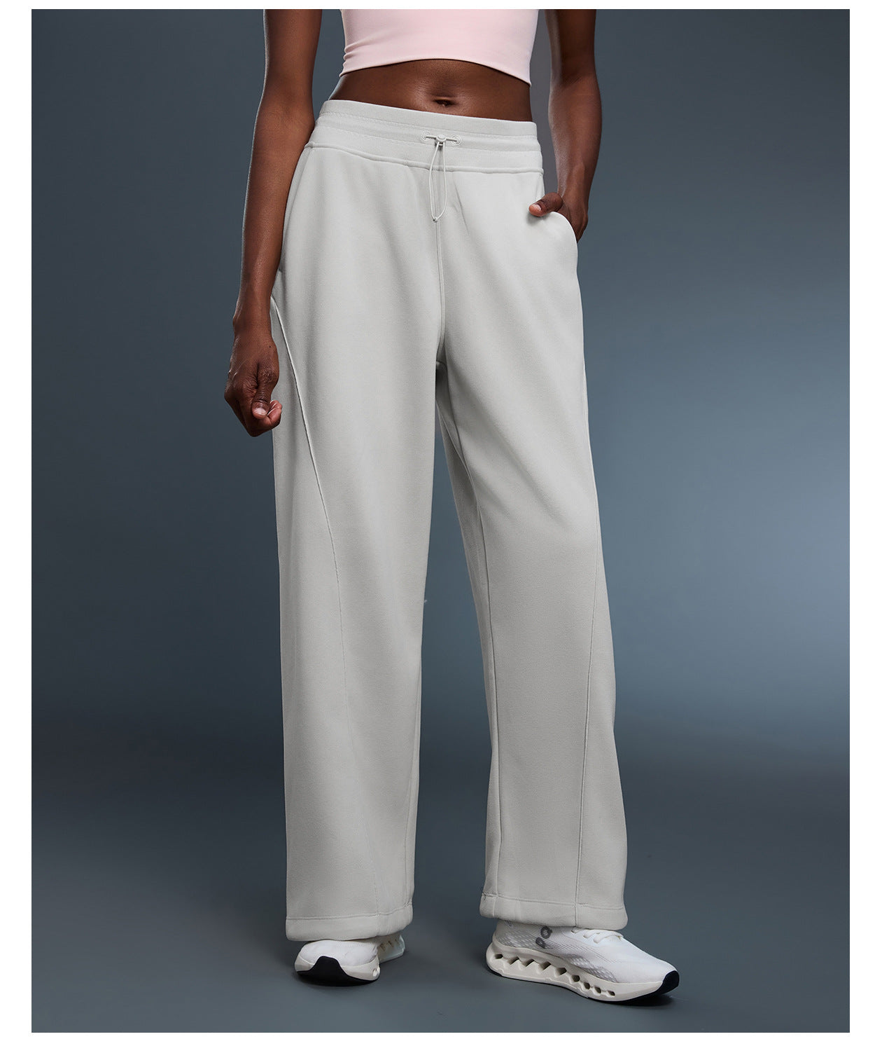 Autumn Winter Casual Pants Women Thermal Windproof Ankle Tied Sweatpants Loose Straight Slimming Sports Trousers