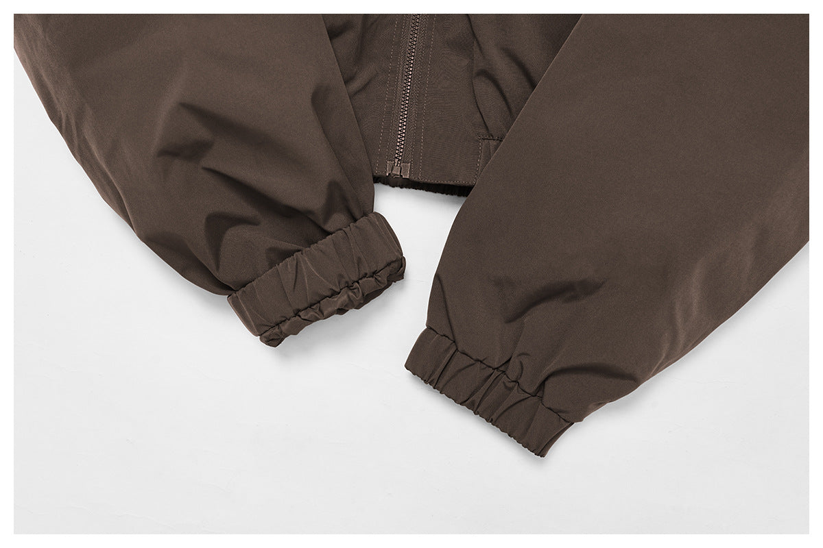 Autumn Winter Baggy Coat Zipper Windproof Warm Sports Jacket Outdoor Mountaineering Running Coat