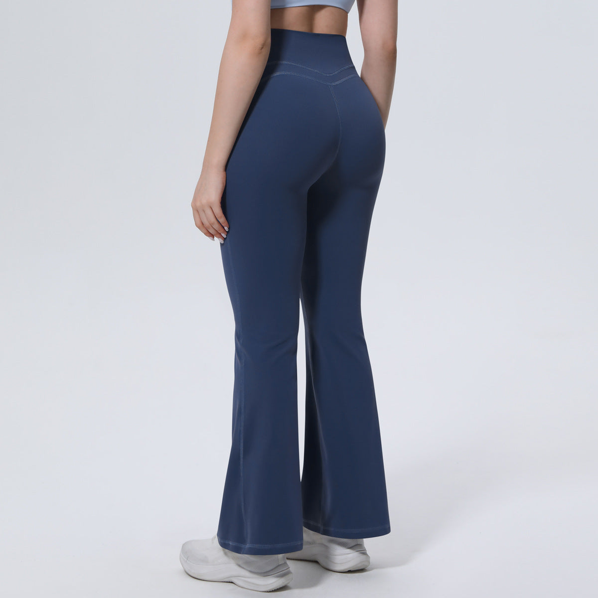 Classic Solid Color Skin-Friendly Bell Bottom Pants Yoga Pants Slim Fit Hip High Waist Elastic Training Wide Leg Pants Fitness Pants