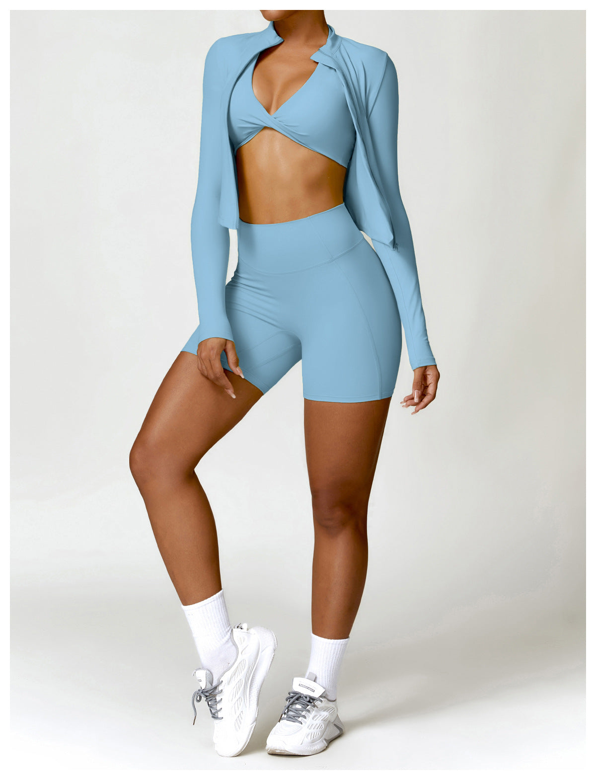 Sollinarry Winter Quick Drying Nude Feel Fitness Coat Women Zipper Running Sports Tight Long Sleeve Yoga Wear Coat