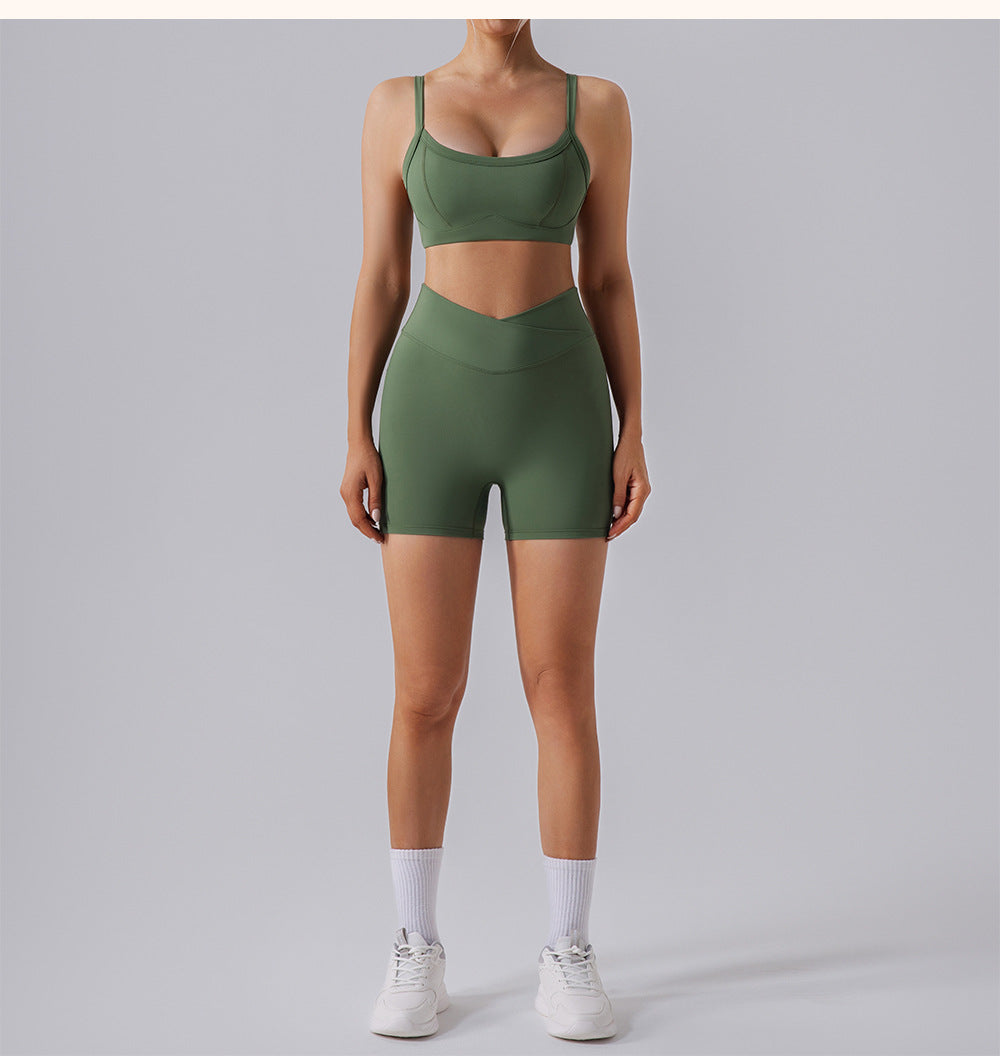 Sports Underwear Beautiful Back Push up Running Anti Shock Anti SAG High Strength Outer Wear Workout Bra Quick Drying Yoga Vest
