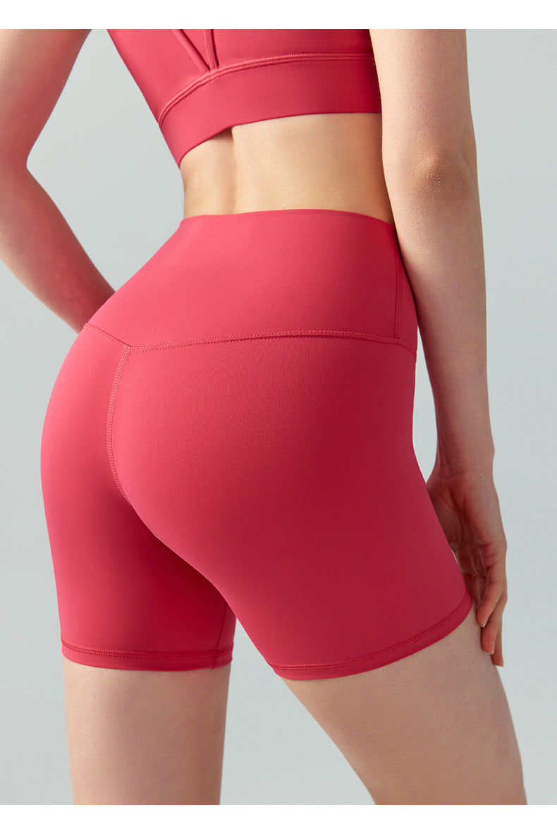 Nude Feel Hip Lifting Sport Yoga Pants Women Slim Fit Slimming Cycling Pants No Embarrassment Line Fitness Short Length Pants