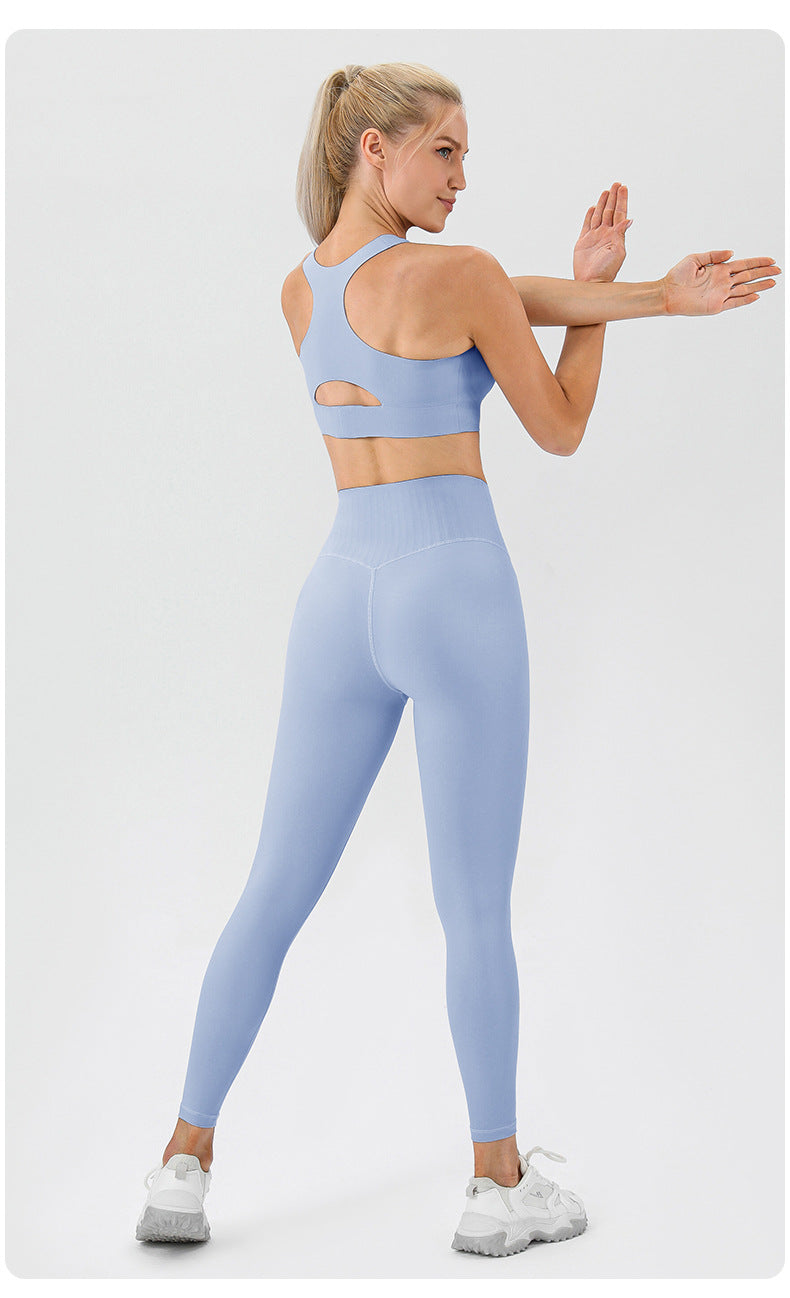 Seamless Fit Yoga Pants Nude Feel High Waist Belly Contracting No Embarrassment Line Hip Lifting Fitness Sports Pants