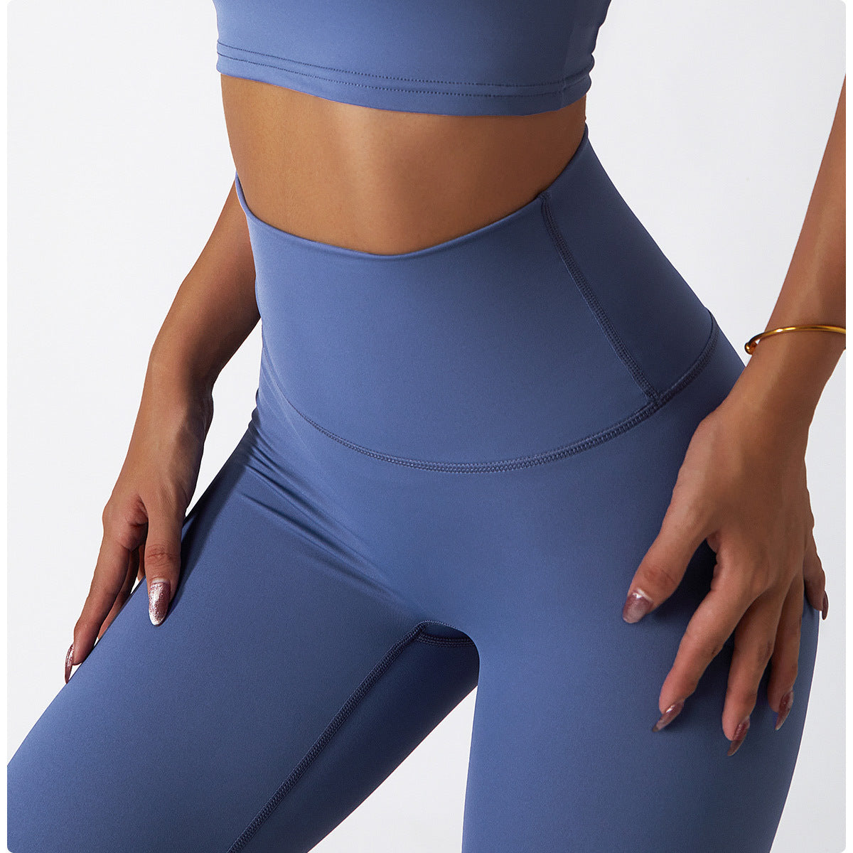 High Waist Hip Lift Fitness Pants Women Tight Outdoor Cycling Exercise Running Pants Breathable Quick Drying Nude Feel Yoga Pants