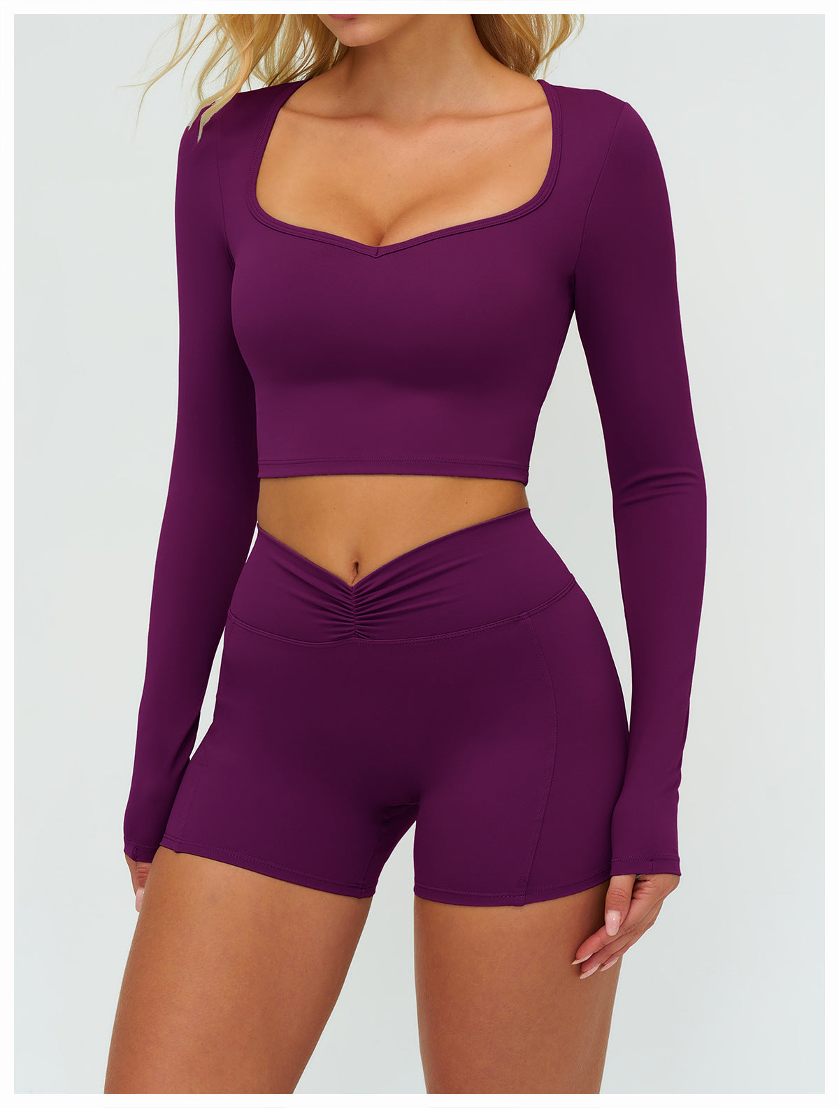 Autumn Winter Brushed Long Sleeve Yoga Clothes Outdoor Running Fitness Clothes Outer Wear Casual Sports Top