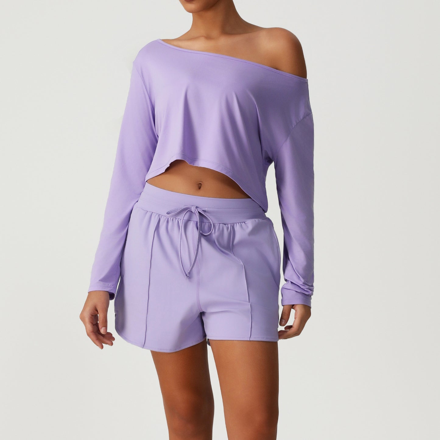 Purple Long Sleeve Shorts
