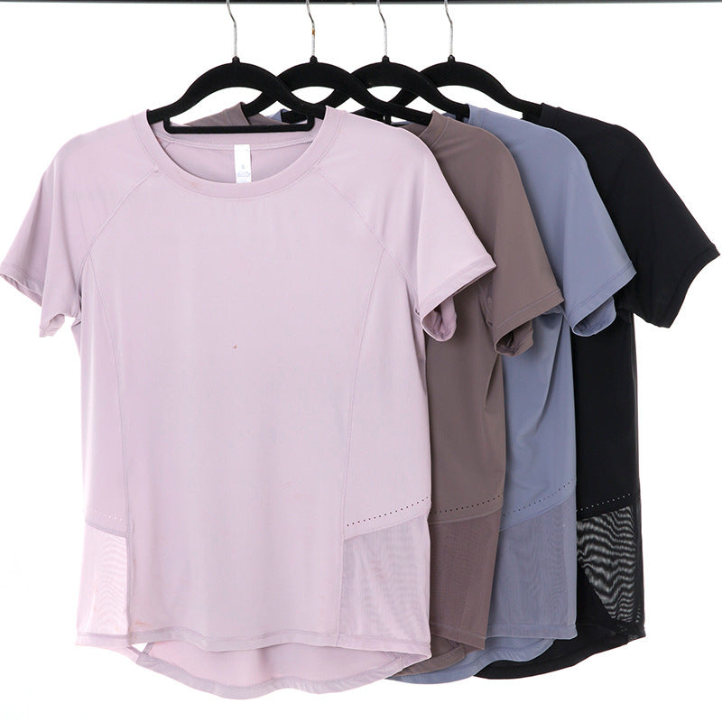 Yoga Clothing Top Nude Feel Sports Top Women Beauty Back Loose Fitness Top Running T shirt