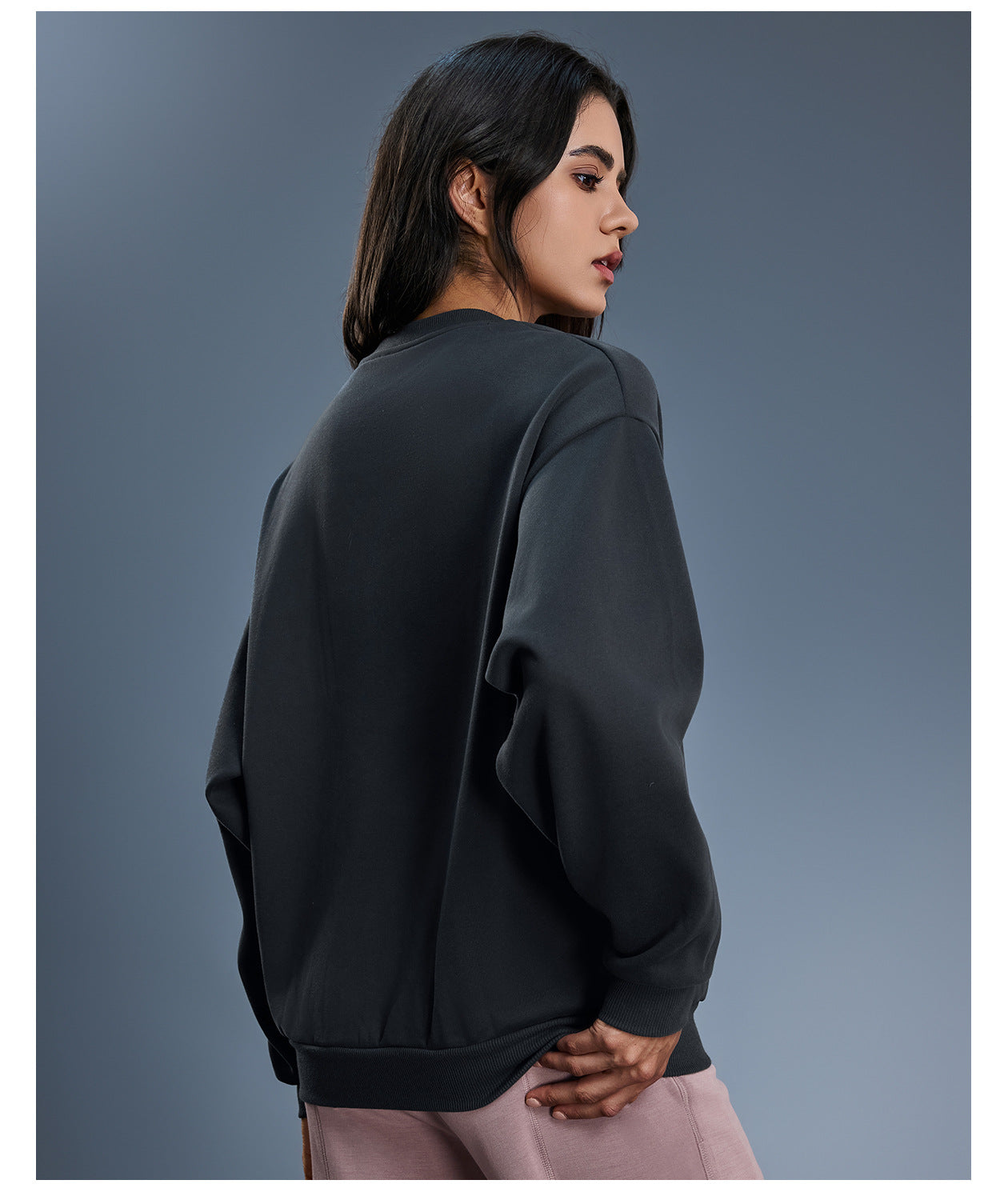 Autumn Winter Loose round Neck Sweater Women Idle Office Casual All Matching Warm Pullover Velvet Hoodie