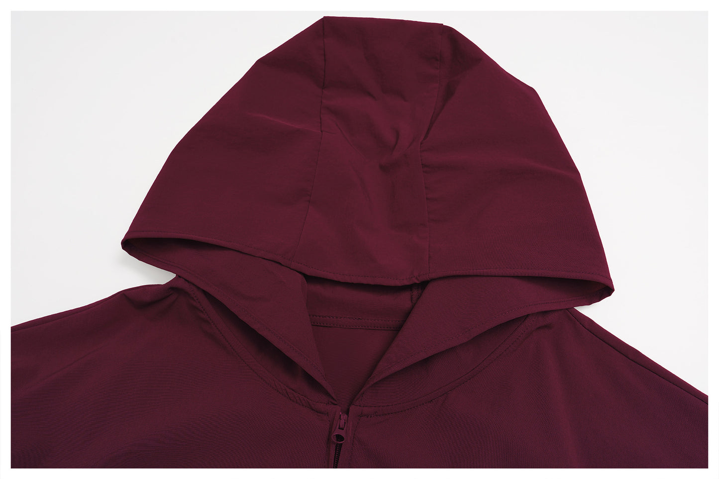 Outdoor Sun Protection Coat Zipper Windproof Hood Sports Coat Biking Mountain Climbing Sports Outerwear Top