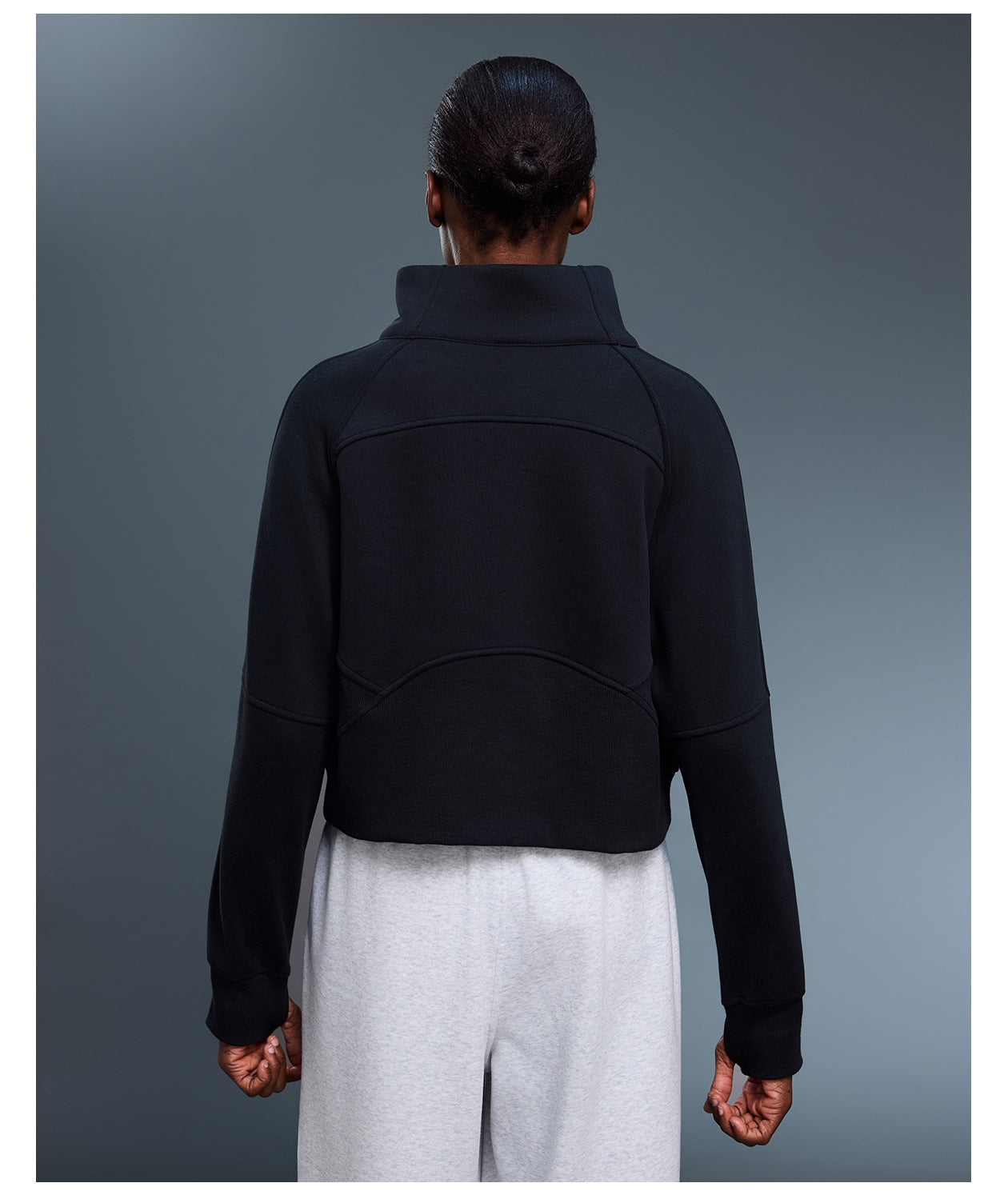 Sports Sweater Women Autumn Winter Fleece lined Half Open Zipper Turtleneck Pullover Outer Wear Warm Jacket