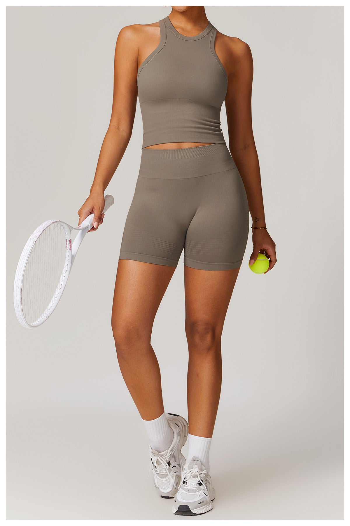 Sollinarry Seamless Tight I Shaped Beauty Back Yoga Vest One Piece Belly Covering Sports Top Yoga Clothes for Women