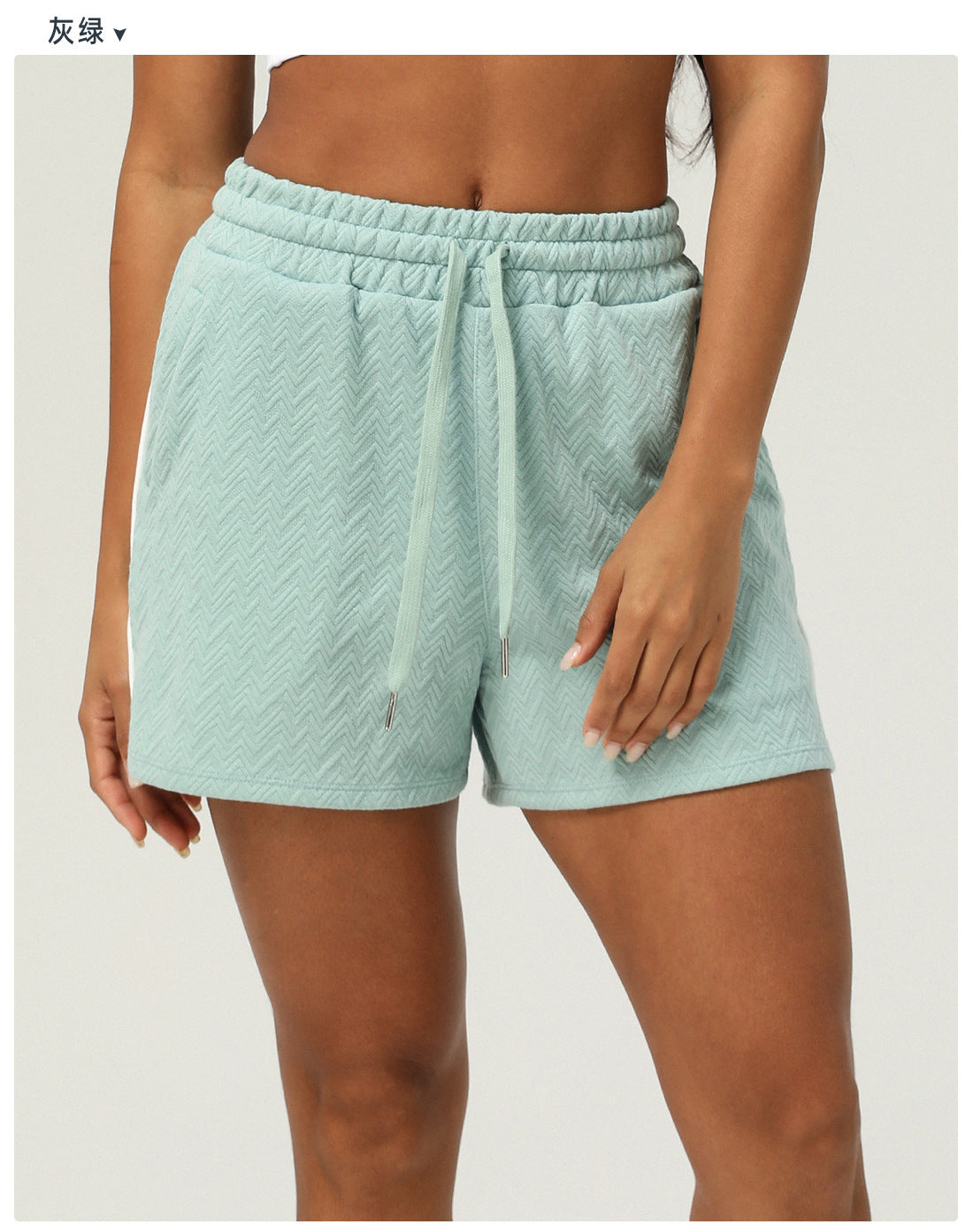 Sports Casual Shorts Pocket High Waist Yoga Shorts Women Drawstring Outdoor Running Shorts