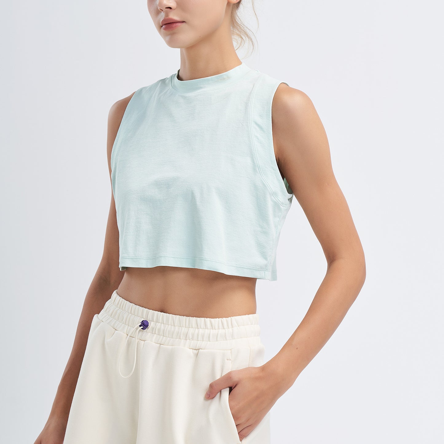 Sleeveless Yoga Exercise Vest Naked Women Breathable Running Top Beauty Back Quick-Drying Loose Workout Clothes T Shirt
