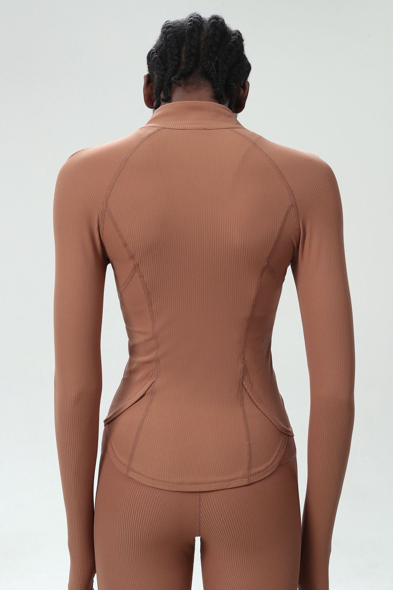 Light Plastic Waist Tight Zipper Yoga Clothes Coat Women Sports Running Fitness Sports Top